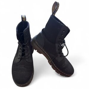 Dr. Martens Combs Tech Boots Black Workwear Bouncing Insole Men’s 8 Woman’s 9